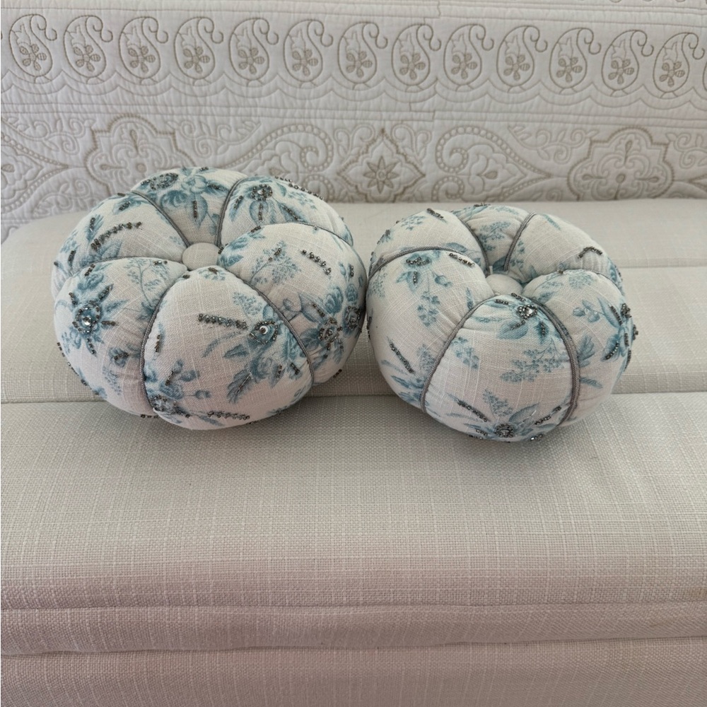 Floral Fabric Pumpkins Decor - Picture 4 of 7